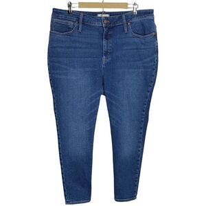 Madewell Curvy High Rise Skinny Jeans 34 Petite 34P Medium Wash Denim (38x26)